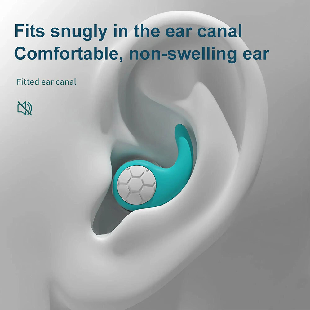 Reusable Silicone Ear Plugs Noise Cancelling Earplugs Protector Study Sleep Swim