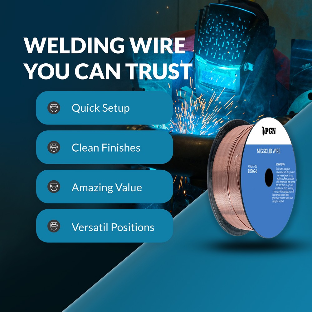 (2 x 2-Lb Spools) ER70S-6 .035″ (0.9 mm) Mild Steel MIG Welding Wire