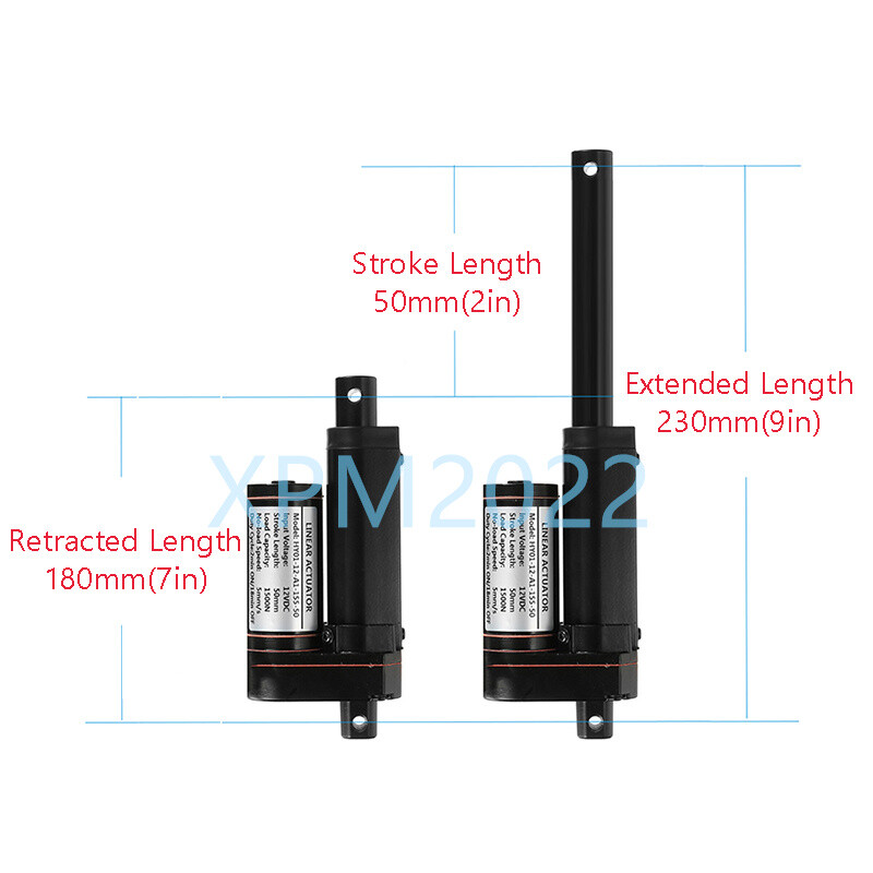 DC 12V Linear Actuator Heavy Duty 2″~40″ Long Stroke 6inch 8in 3000N Waterproof
