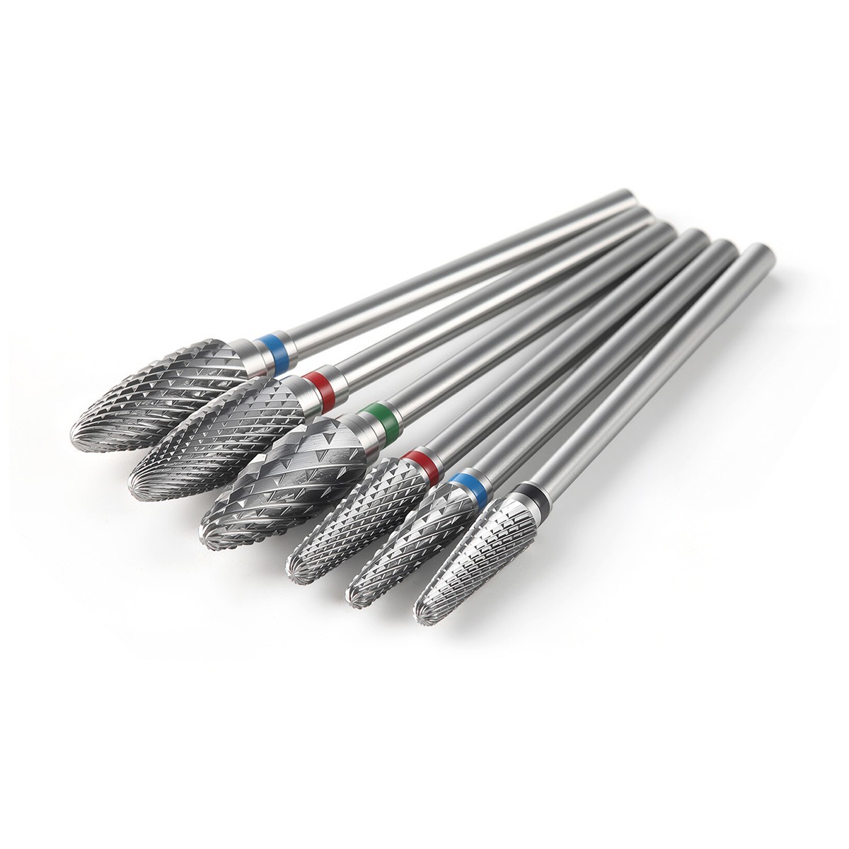 6 Types Dental Lab CNC Tungsten Carbide Burs Drills HP for Low Speed Handpiece