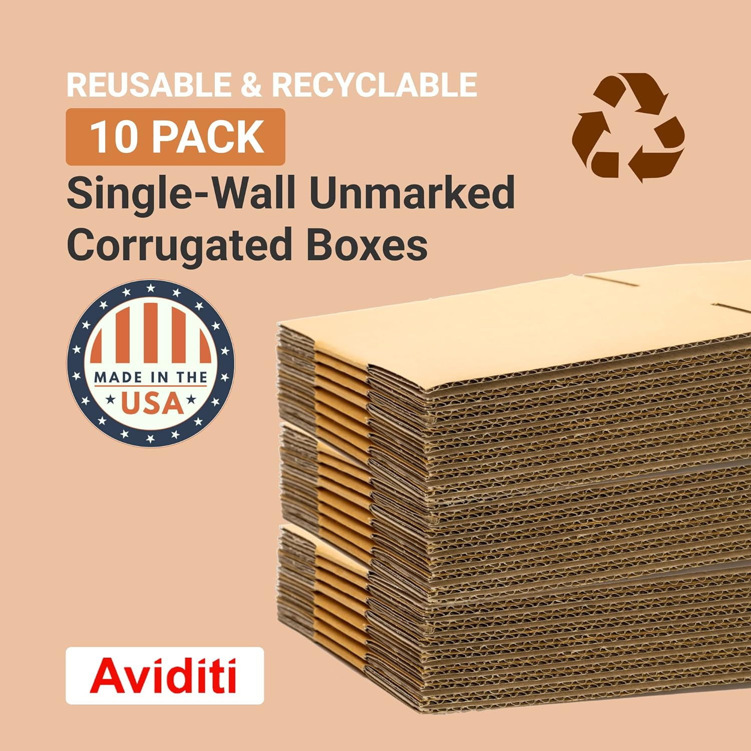 BOX USA Side Loading Shipping Boxes Large 30″L X 5″W X 24″H 10-Pack – Corrugated