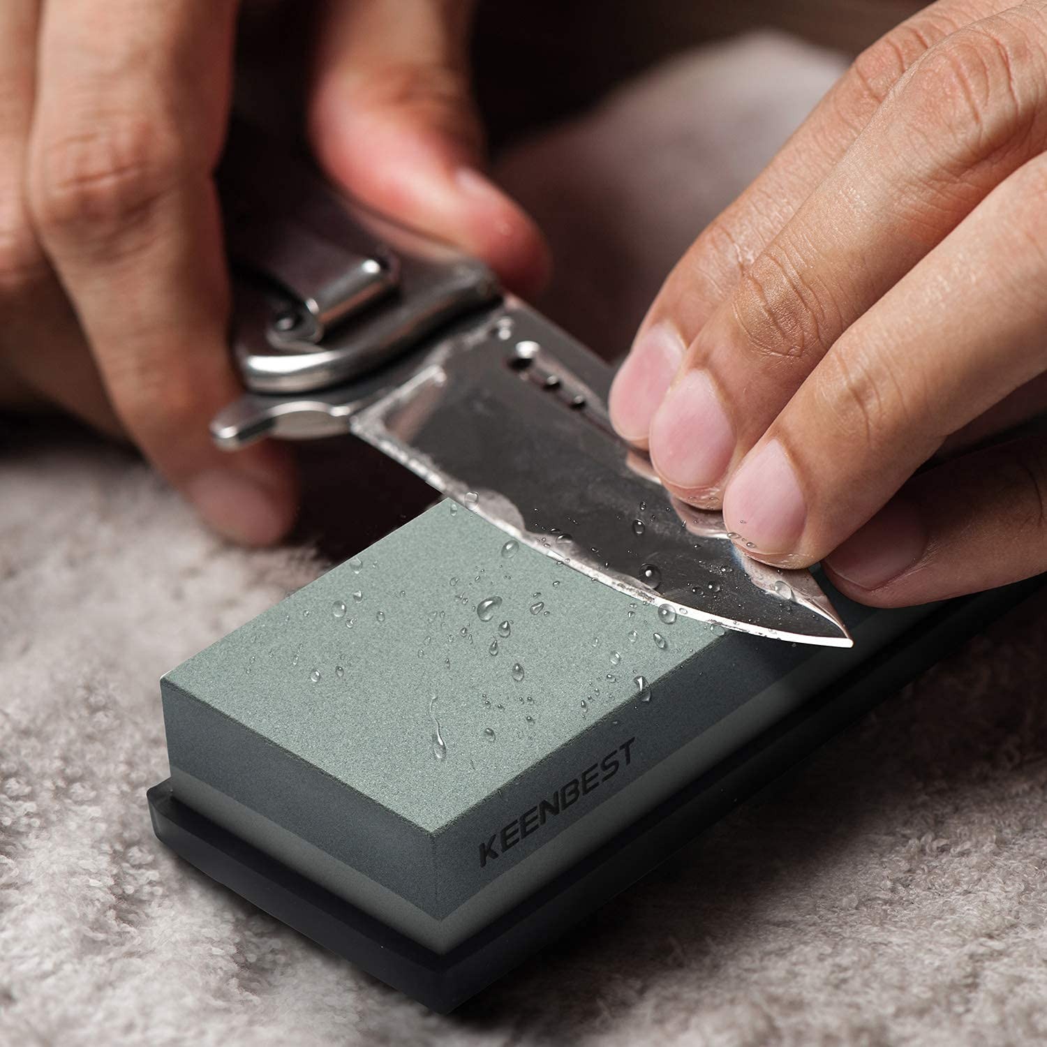Actual Grit Premium Material Sharpening Stone 2 Side 400 1000 Whetstone Set