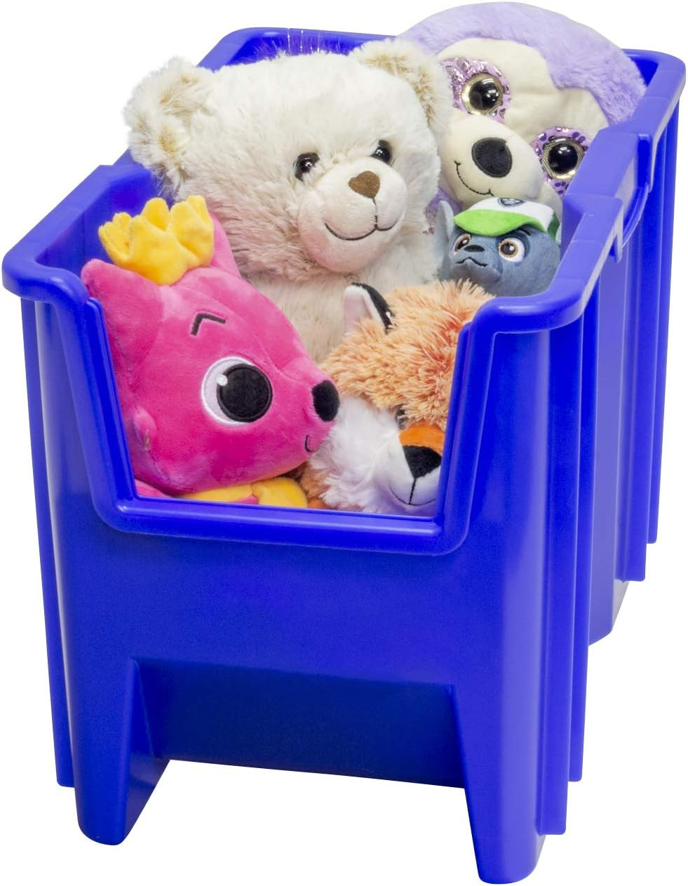 13014 Stak-N-Store Heavy Duty Stackable Open Front Plastic Storage Container Bin