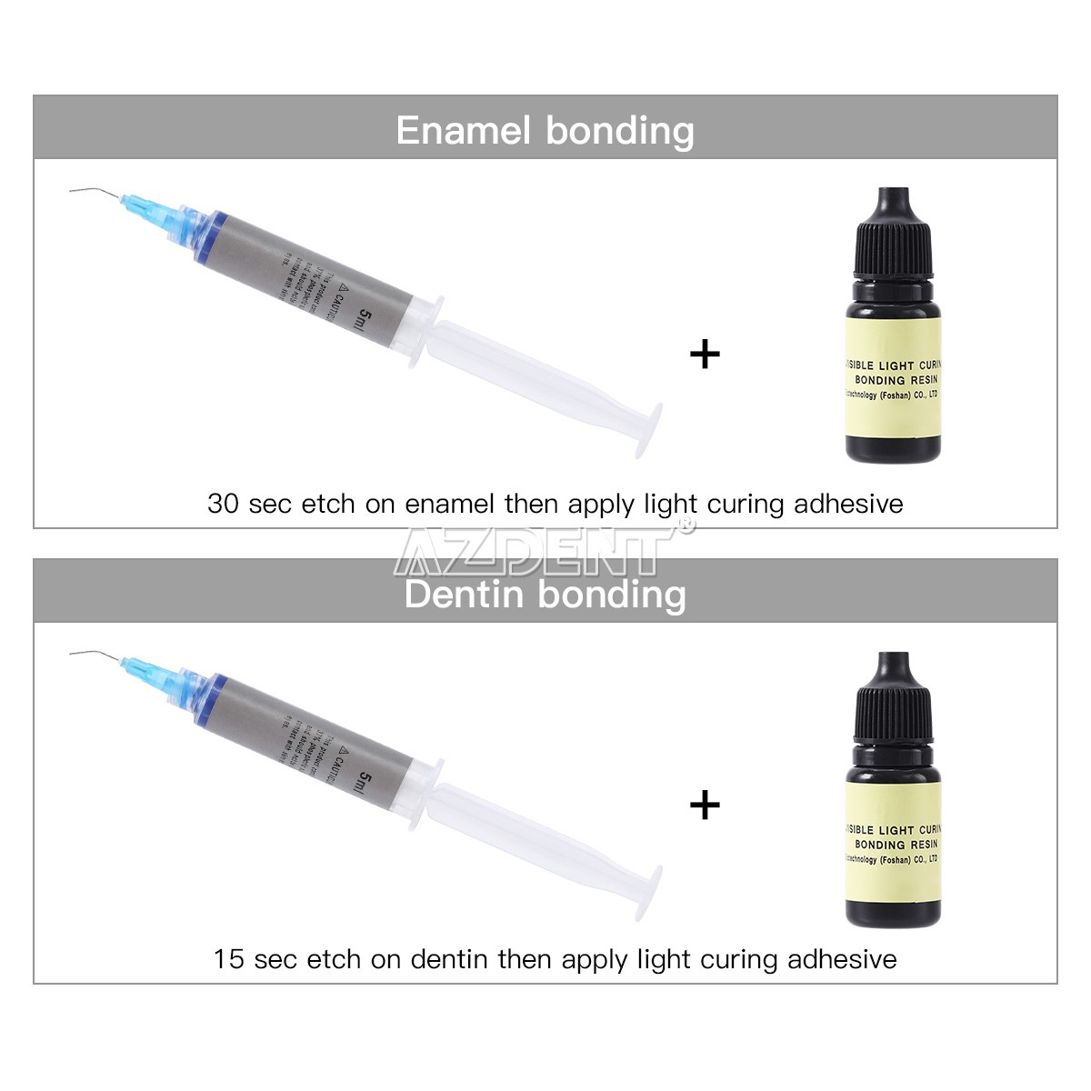Dental Composite Resin Medium Flowable Light Cure/ Etching Gel /Bonding Adhesive