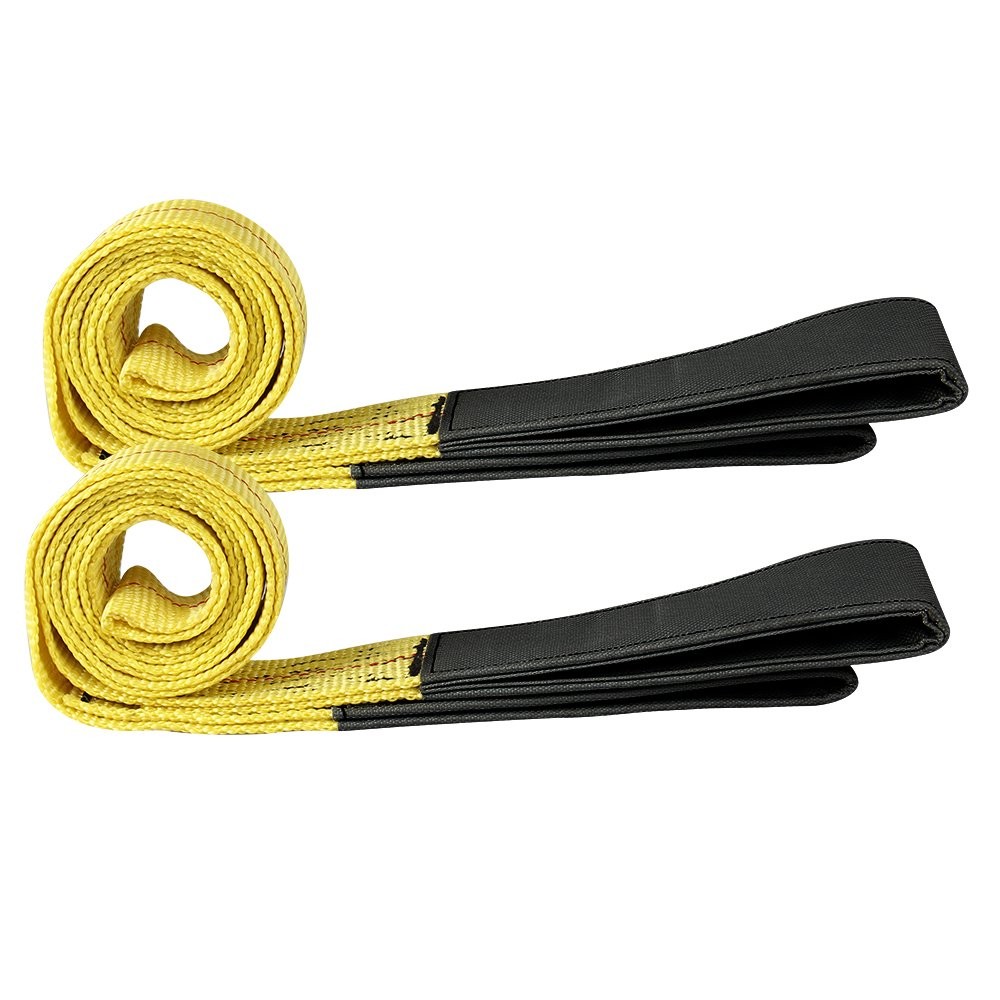 2PCS Heavy Duty 6’x2″ Nylon Web Sling Lift Tow Strap Lifting Hoist 10000LBS Max