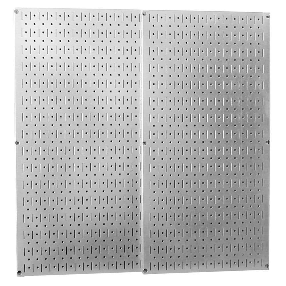 2 Pack Metal Wall Pegboard Peg Board Panel Organizer Shelf Display Tools Garage