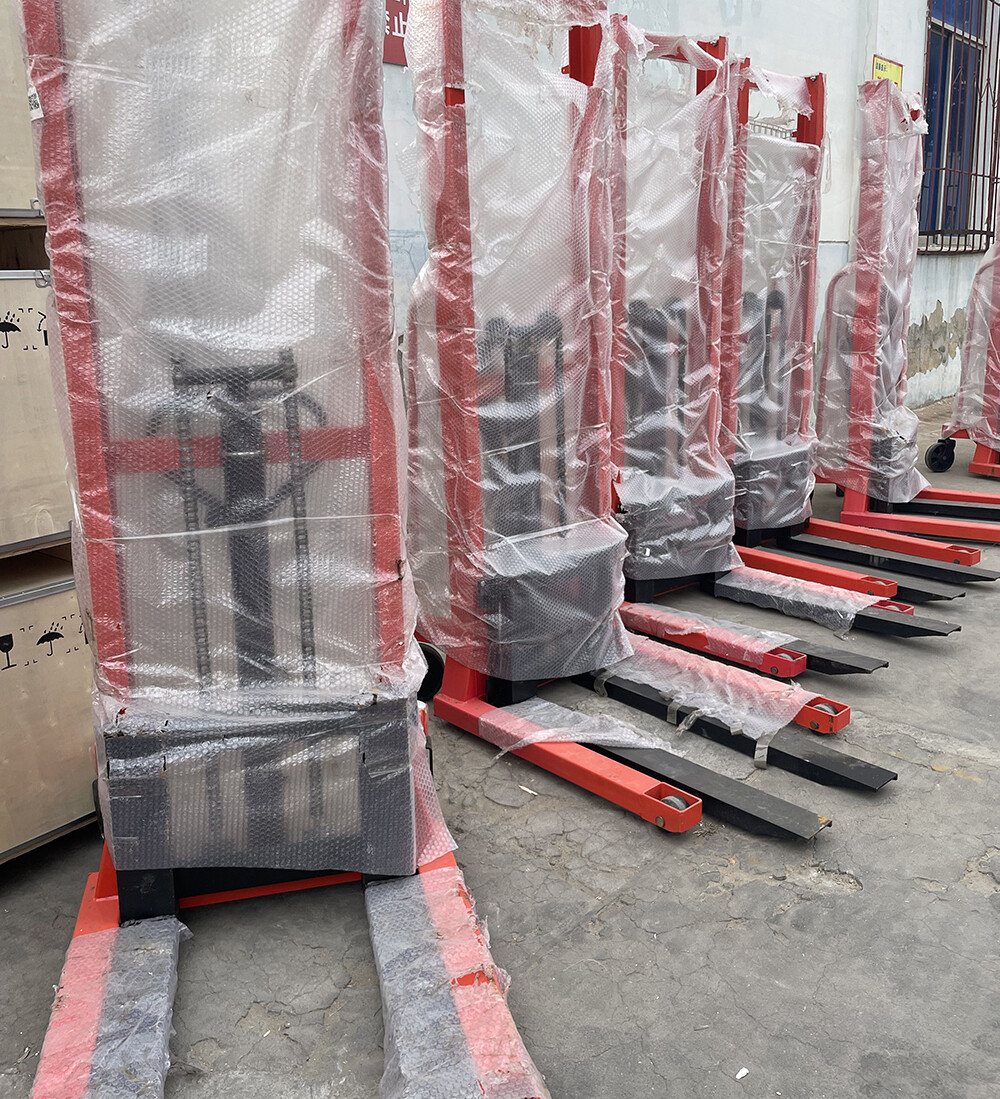 1TCapacity Manual Pallet Stacker Hydraulic Pump Stacker Forklift 63″ Truck Lift