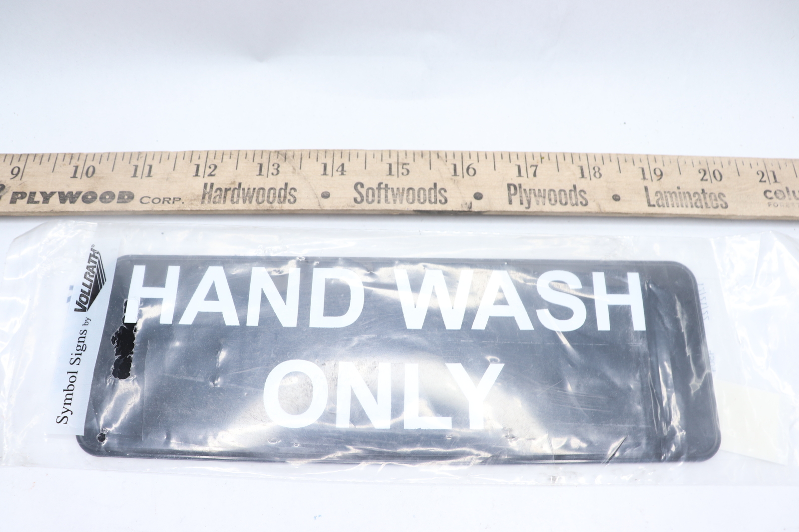 Vollrath Hand Wash Only Sign 3″ x 9″ 4504