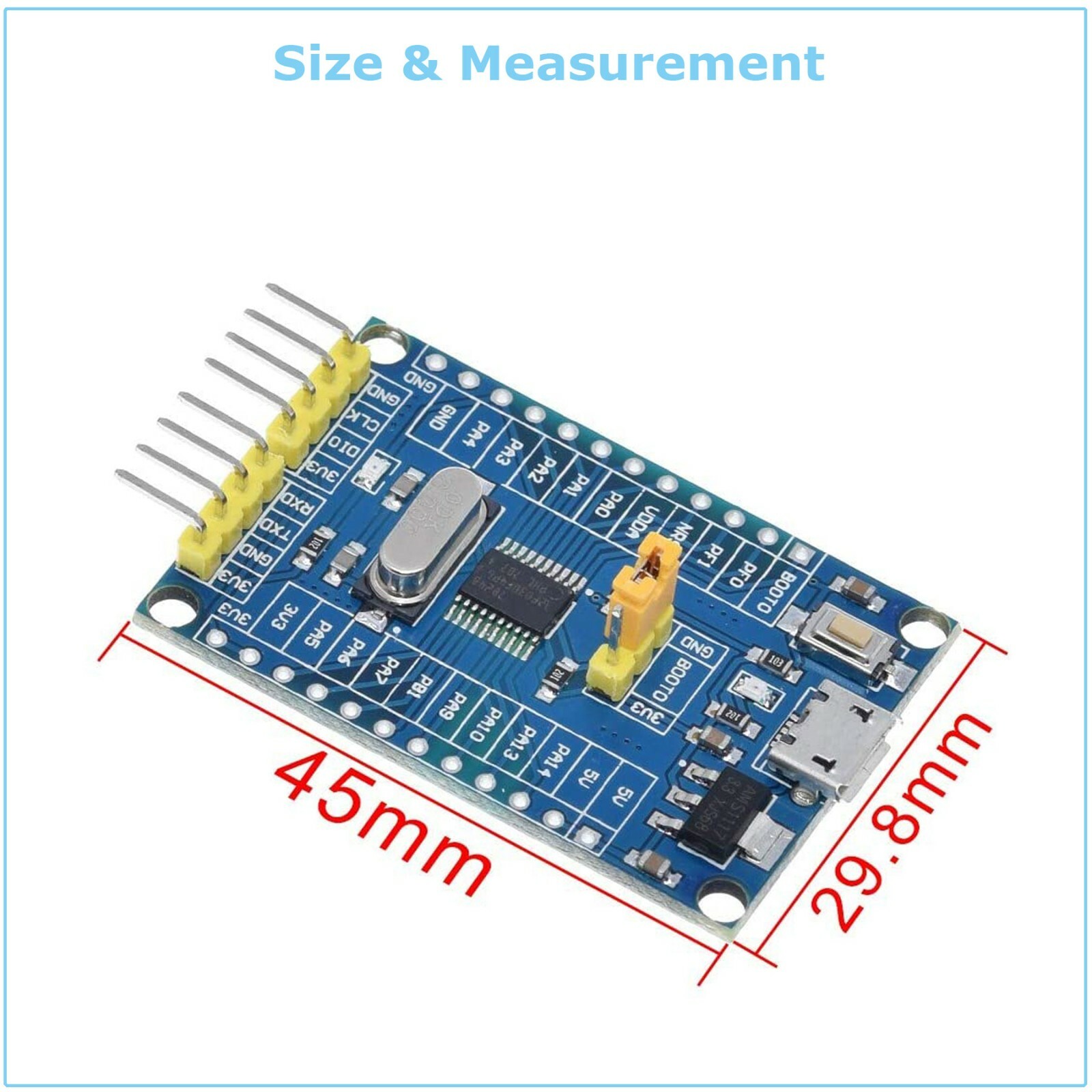 STM32F030F4P6 CORTEX-M0 ARM 32 Bit 48 MHz Core Mini System Development Board USB