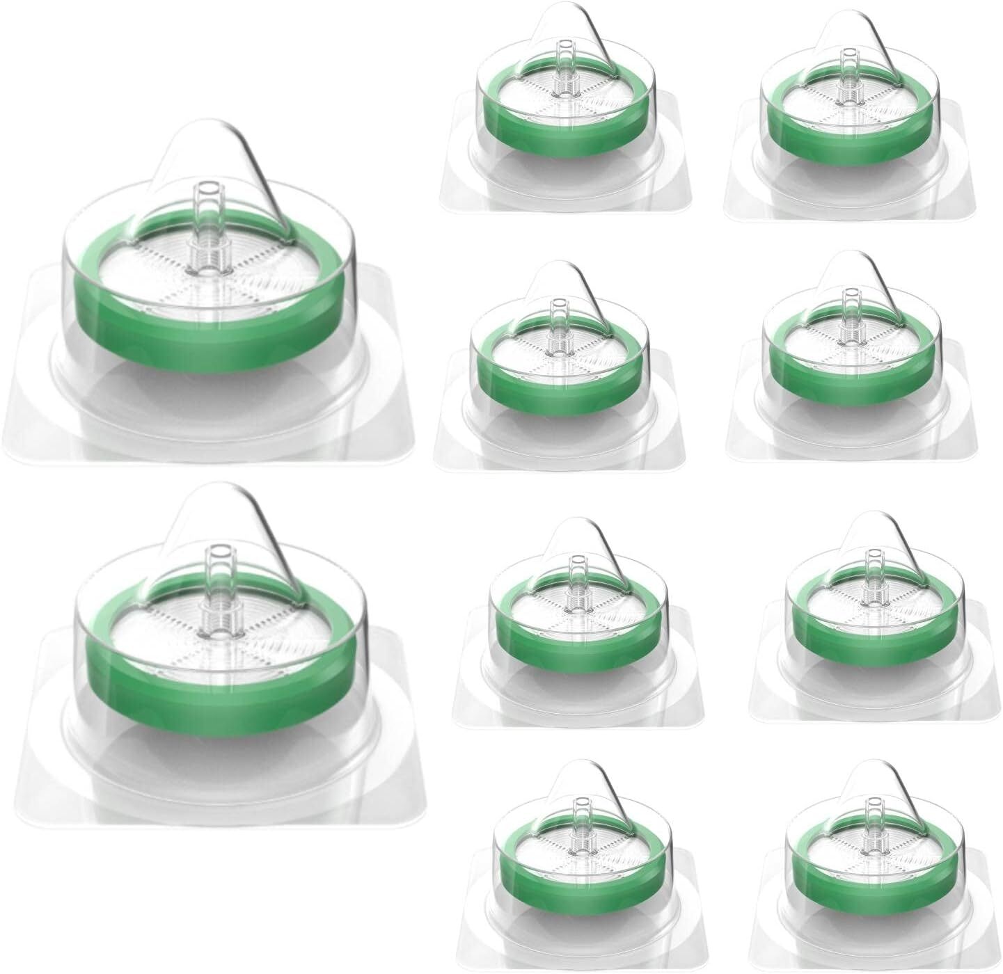 50 Pack Sterile Syringe Filter 33mm 0.22 Micron PES Membrane Hydrophilic Filter