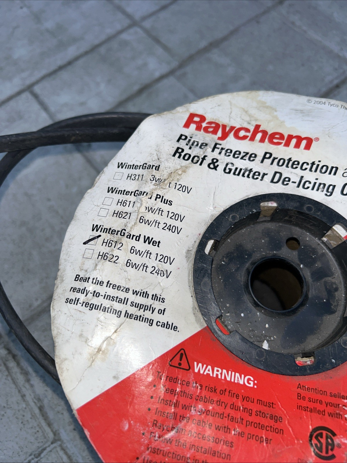 Raychem 250Ft. WinterGard Self Regulating Heating De-Icing Cable H612 6w/ft 120V