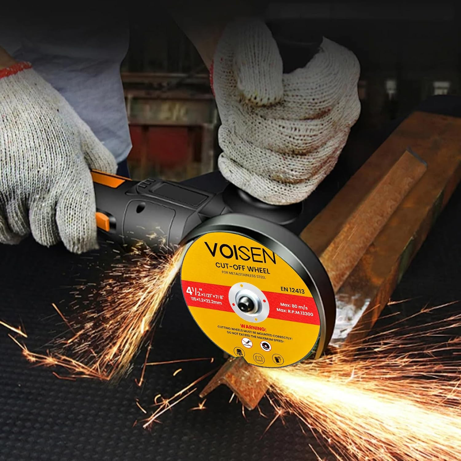 4 1/2 Cut off Wheel,100 PCS Angle Grinder Cutting Disc 4-1/2″ X 1/21″ X 7/8″ Thi