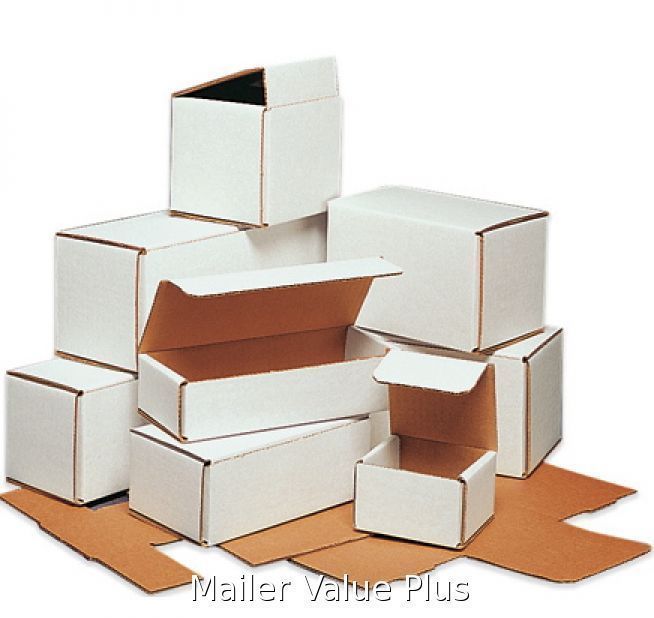 150 – 4 x 3 x 2 White Corrugated Shipping Mailer Packing Box Boxes