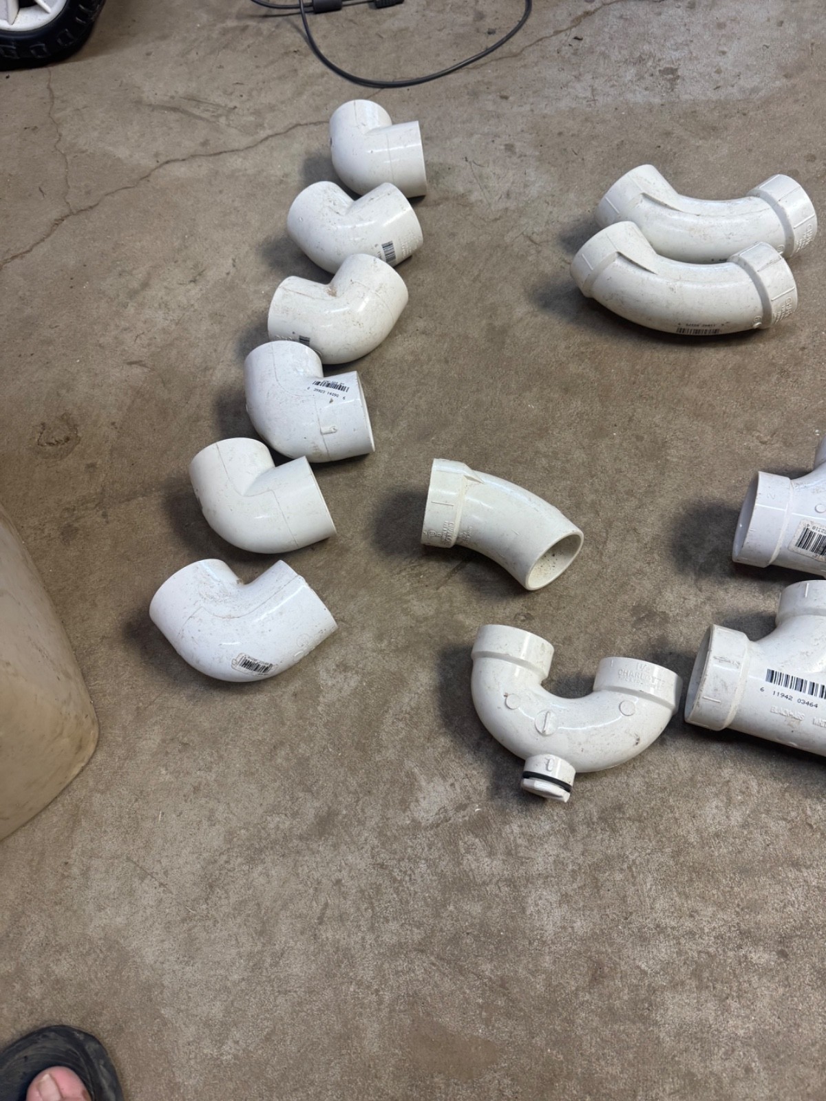 Lot of PVC fittings as listed in description
