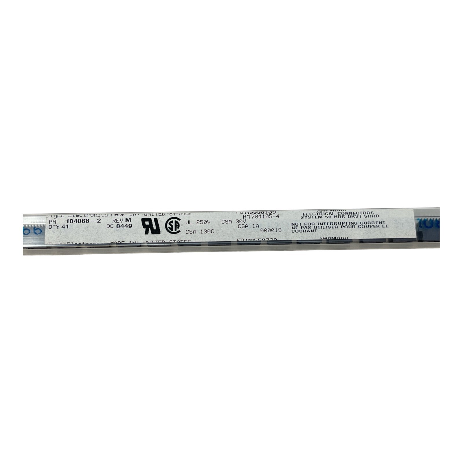 TYCO CONNECTOR SHROUDED HEADER HDR 10 POS 1.27mm NOS NEW OLD STOCK QTY 41pcs