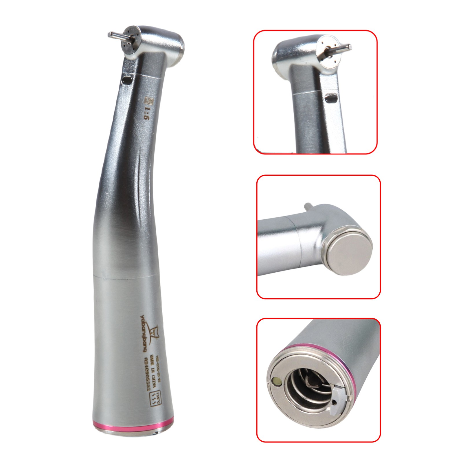 Dental Wireless Electric Hygiene Prophy Handpiece +2Pcs Universal Prophy Angles
