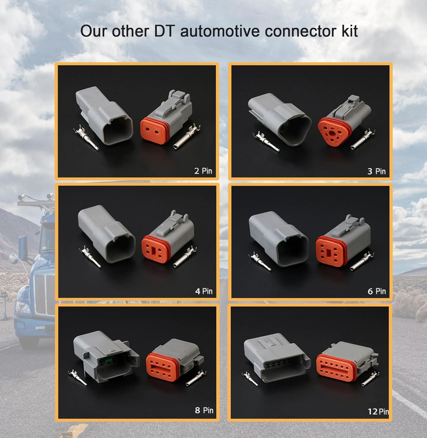 Deutsch DT 2 Pin Connector Kit Waterproof Male Female Plug Socket Quick Disc…