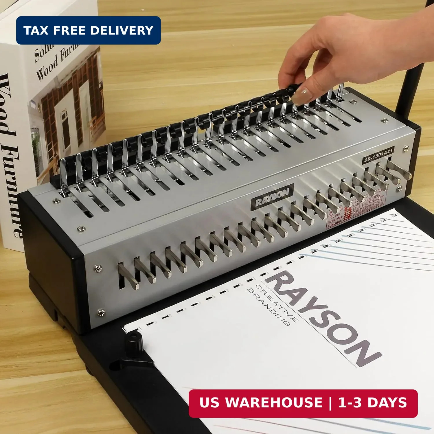 Rayson CR16202225BK Plastic Binding Combs 5/8 in. 13/16in, 7/8in, 1in, 19-Ring L