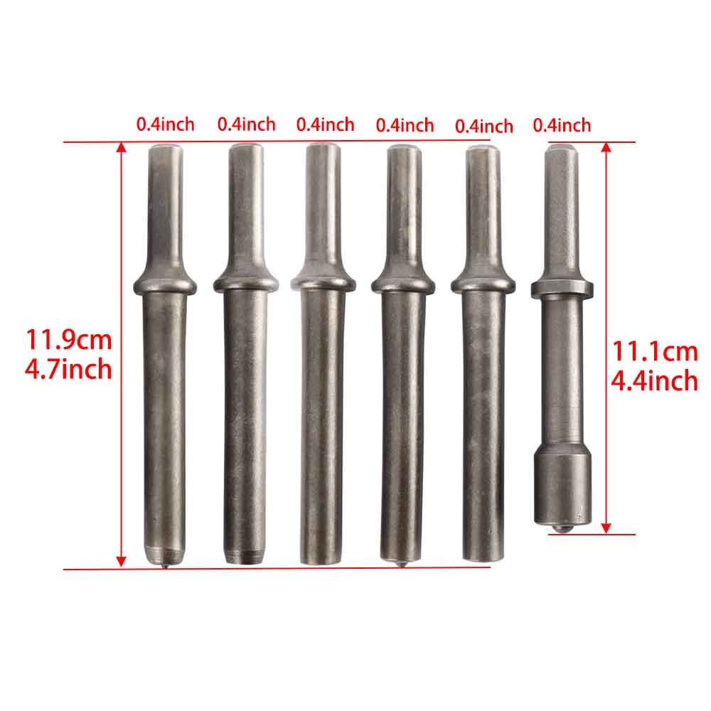 7 Pcs Heavy Duty Smoothing Pneumatic Air Rivet Hammer Tools Steel Air Hammer