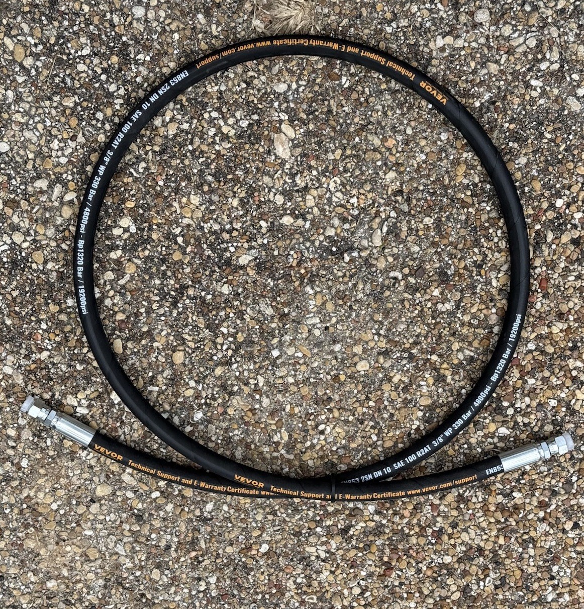 Skid Steer Attachment 3/8 Hydraulic Hose Replacement Female JIC Fittings 72in