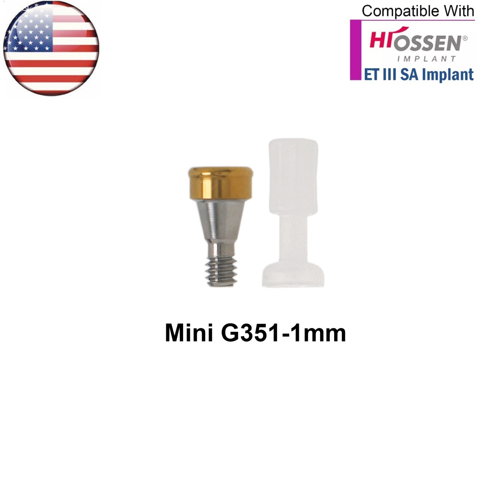 US Dental Mini Overdenture Locator Abutment & Male Caps Fits Hiossen Osstem ET