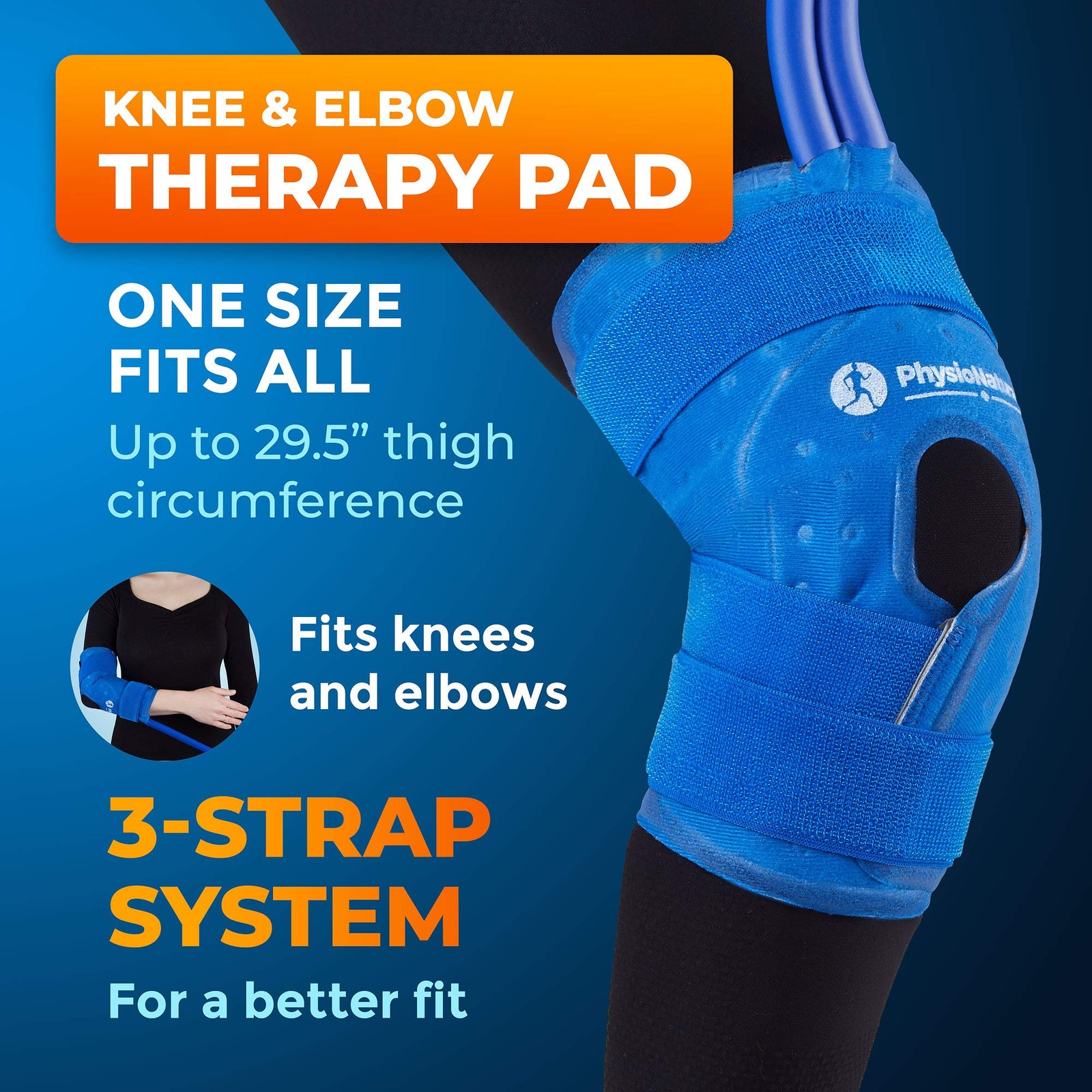 PhysioNatural Cold Therapy Ice Machine for Knee 1 Count (Pack of 1), Blue
