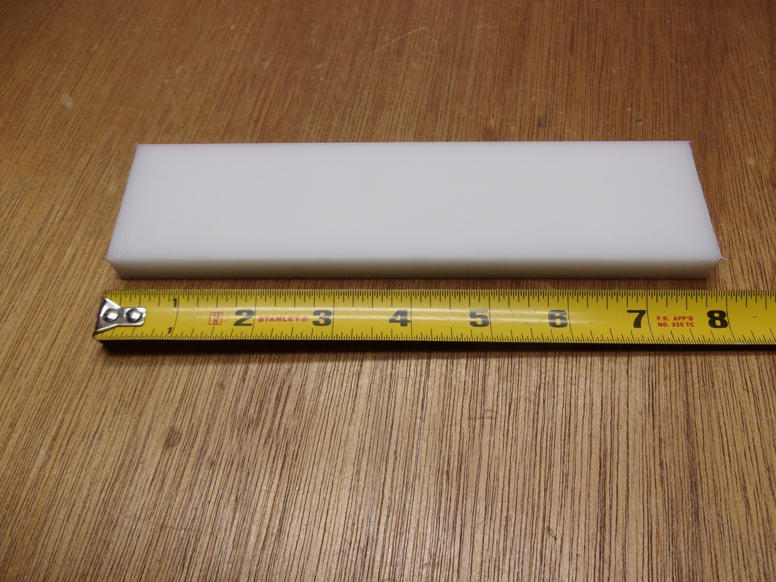 UHMW PE 1/2″ X 2″ X 8″ White Opaque Rectangular Flat Bar Stock USASealing