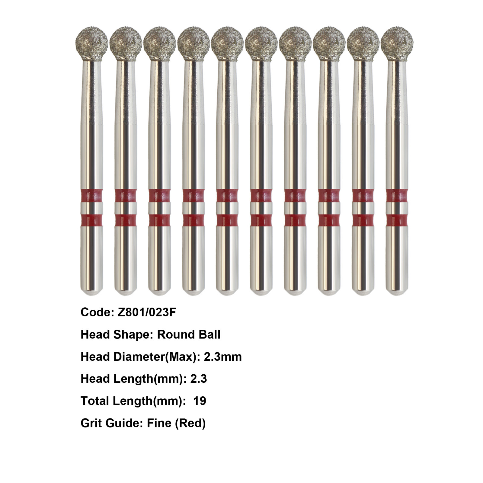 Zirconia Diamond Bur High Speed Bur FG Z368 Z856 Z850 Z881 Z379 Fine Medium Grit