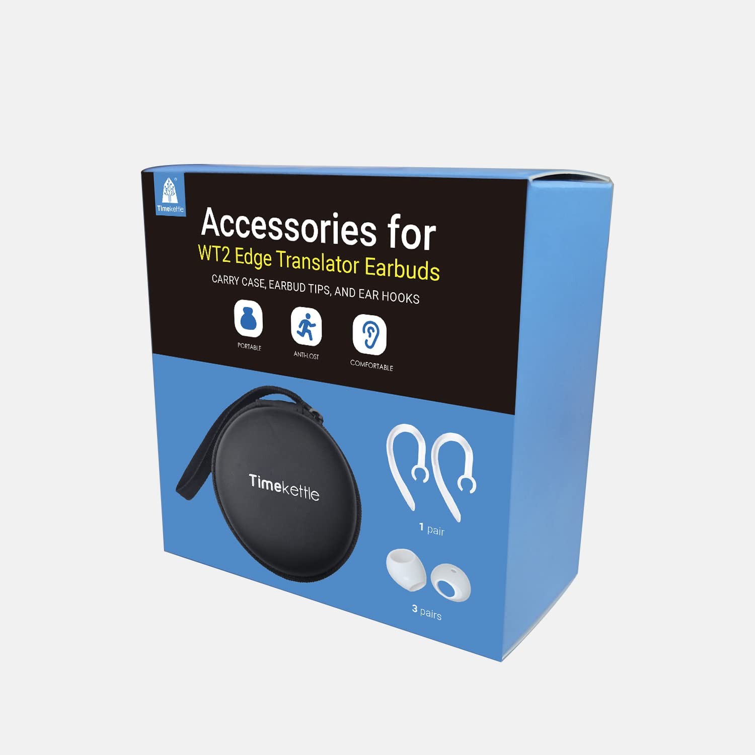 Timekettle Accessories for WT2 Edge/W3 and p1 Translator Earbuds, Including