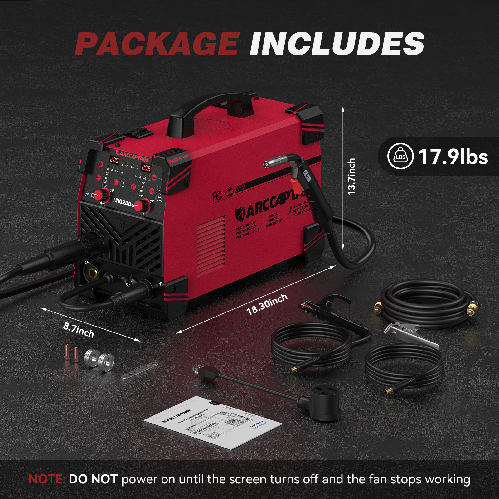 2026 ARCCAPTAIN MIG Welder 200A Upgraded 6 IN 1 Welding Machine 110V/220V