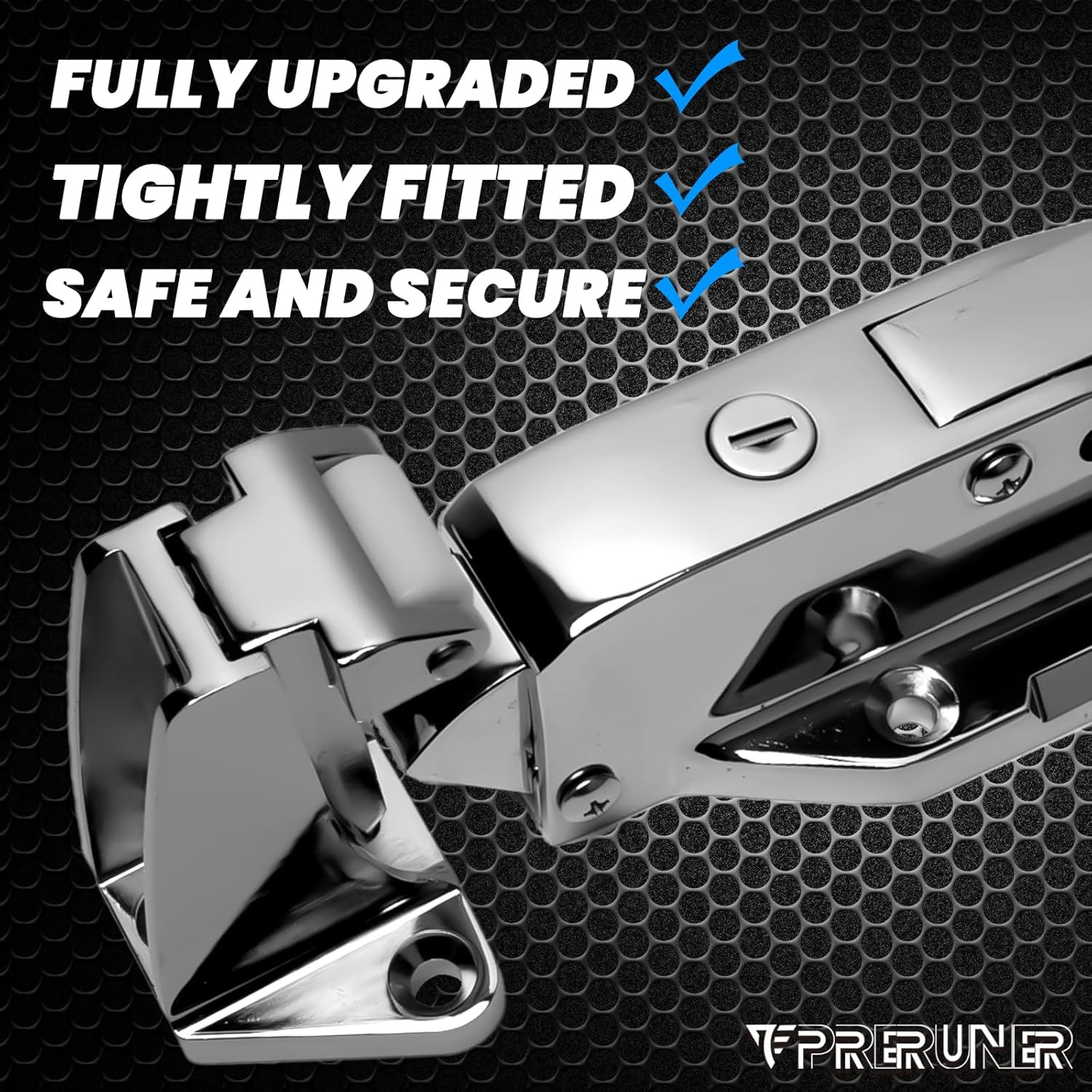 Walk-In Cooler Door Handle & Latch Kit – 304 Stainless Steel, Metallic Silver