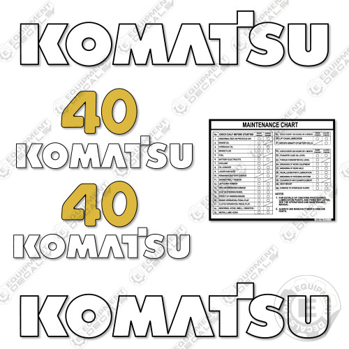 Fits Komatsu FD40TZ-7 Decal Kit Forklift – 7 YEAR OUTDOOR 3M VINYL!