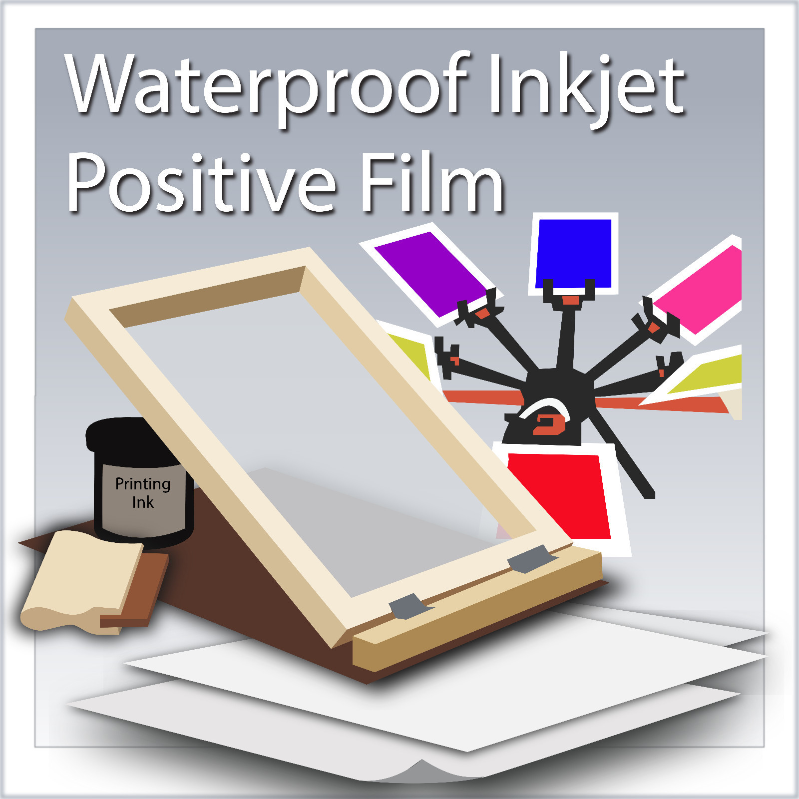 WaterProof Inkjet Transparency Film 24″ x 100′