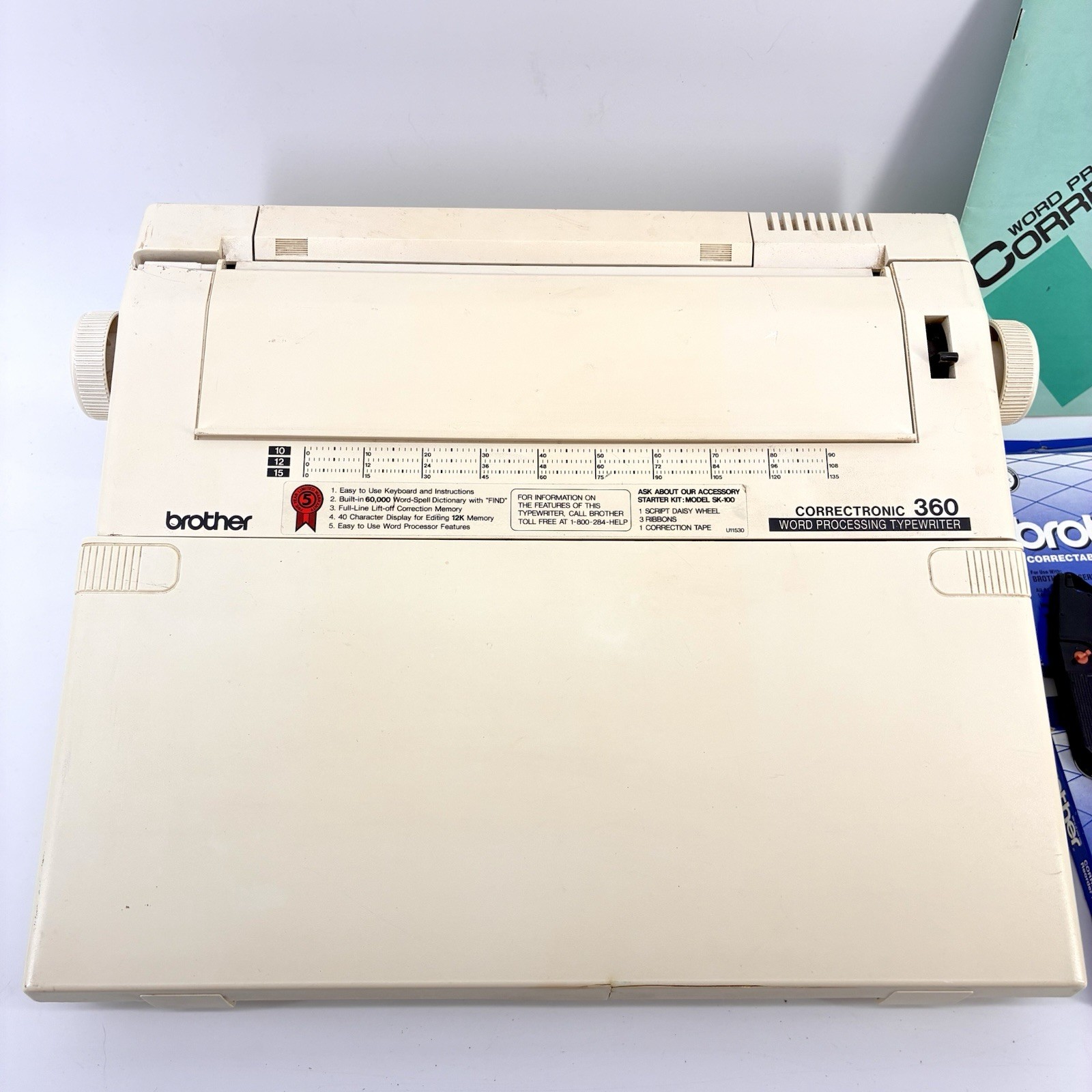 Brother Correctronic 360 Electric Typewriter Word-Spell Tested Working Manual