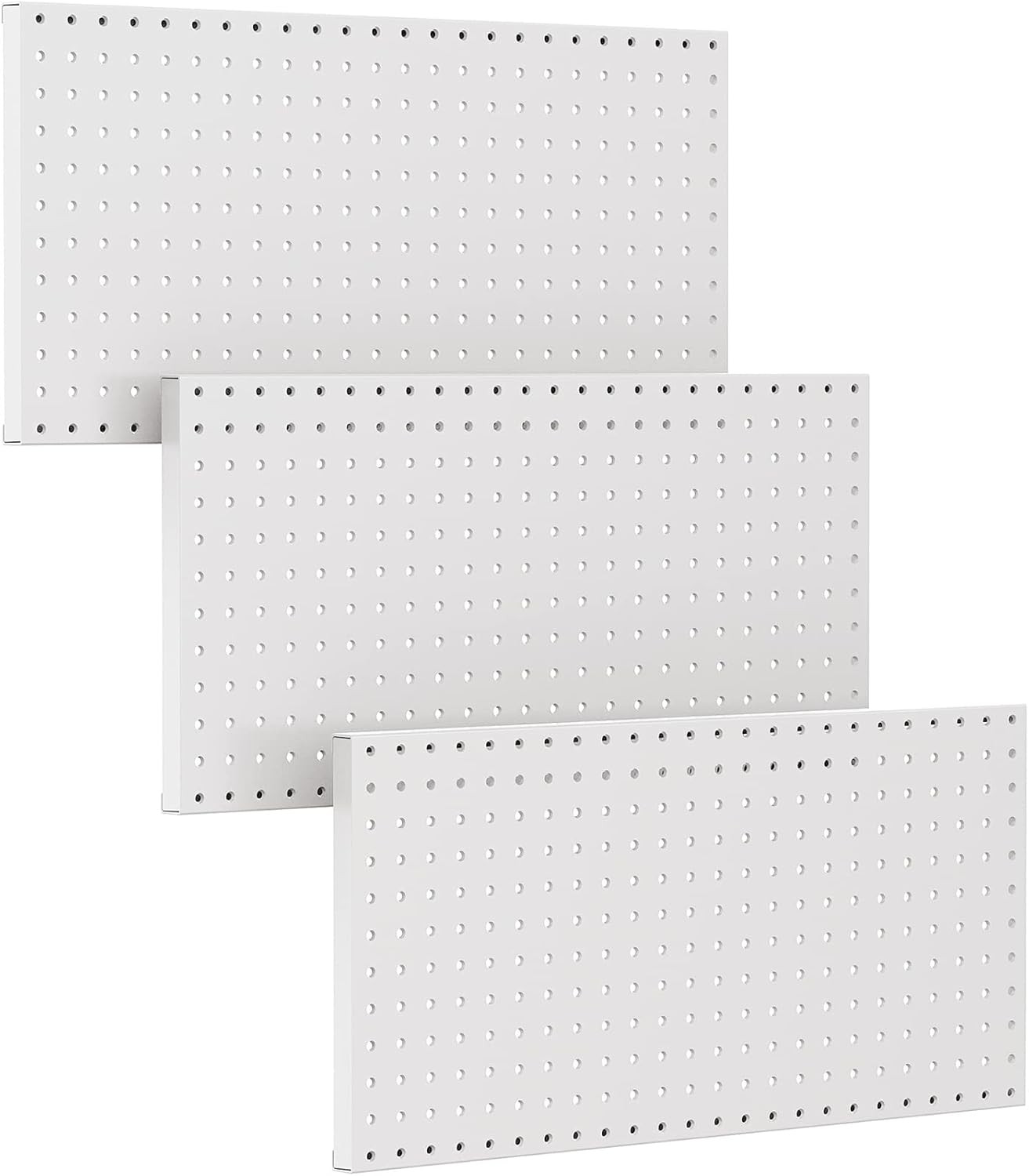 3 Pack 12×24 Inch Metal Pegboard Panels Grey Garage Tool Storage