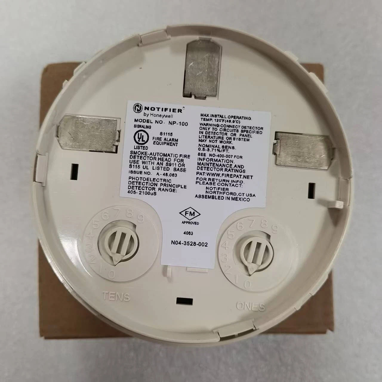 Notifier NP-100 Photoelectric Smoke Detector Fire Alarm NP 100 NIB!