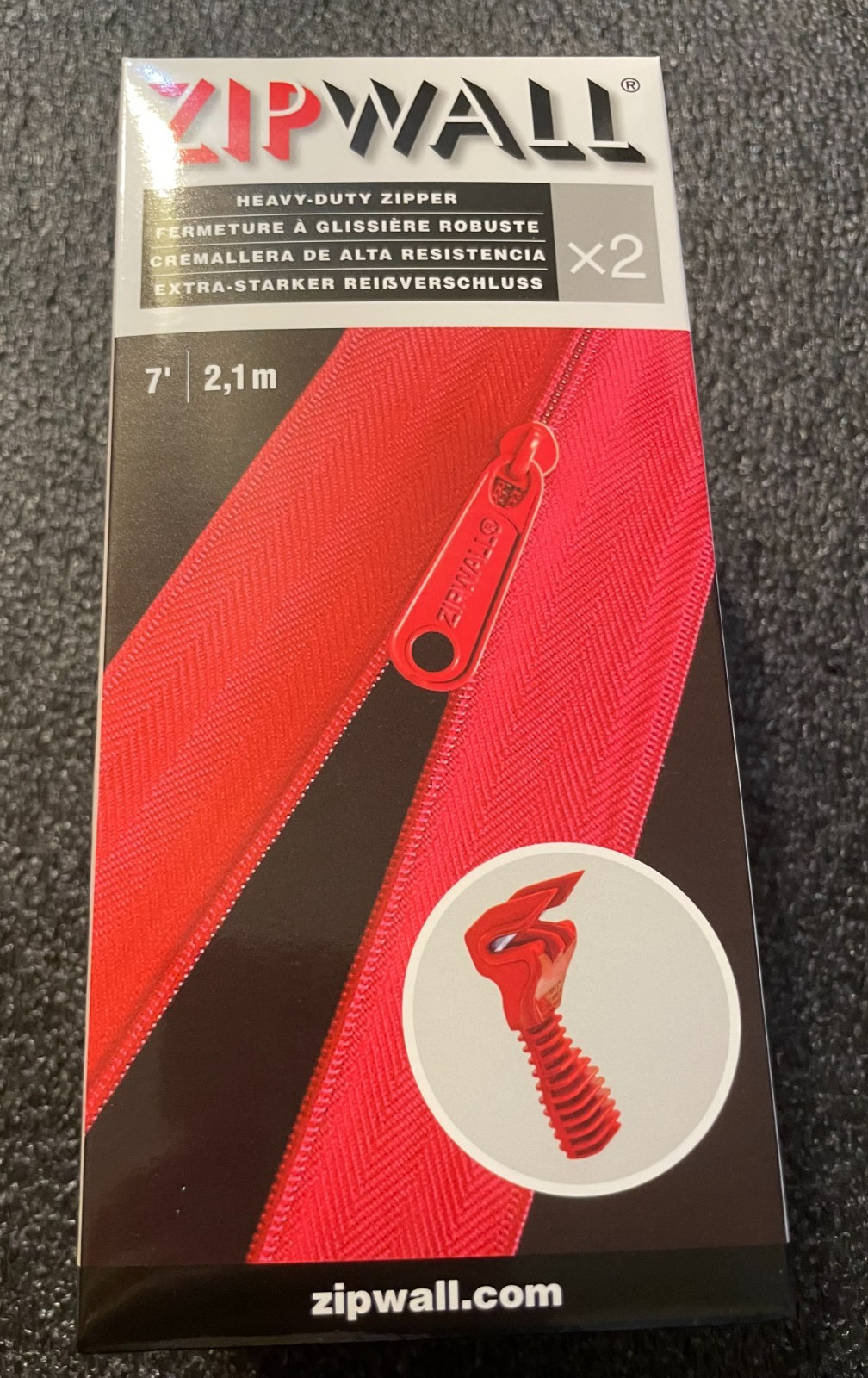 ZipWall HDAZ2 3 in. x 84 in. Heavy-Duty Adhesive Zippers Includes Knife (2-Pack)
