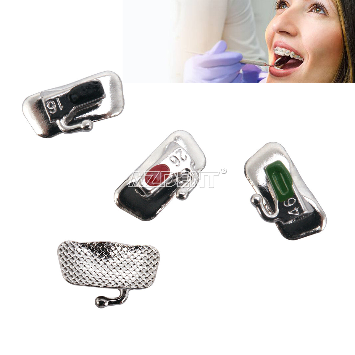 AZDENT Dental Ortho Brackets Buccal Tube 1st Molar Bondable Non-Convertible