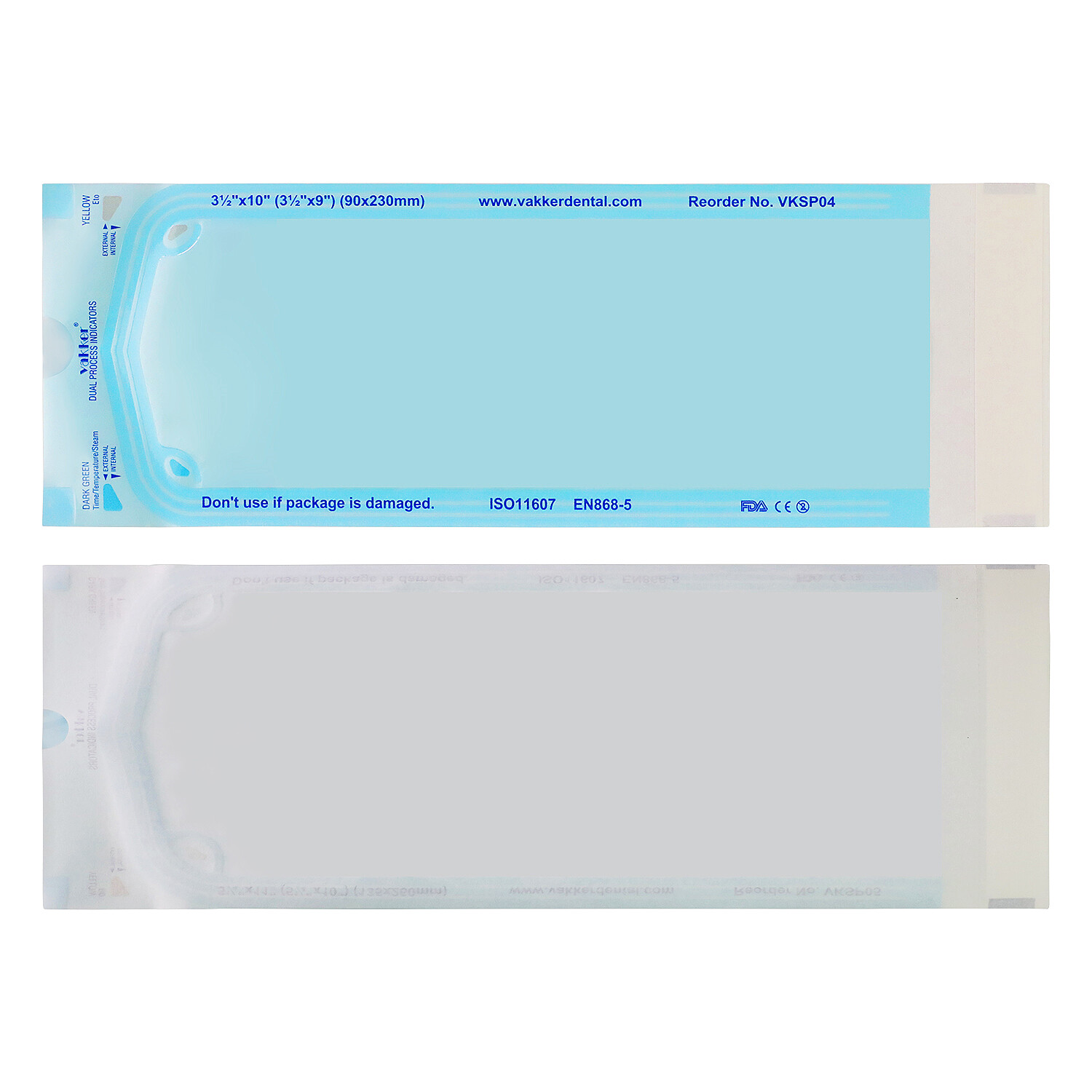 Vakker 200pcs 3.5″ x 10″ Dental Self Sealing Sterilization Pouches Autoclave Bag