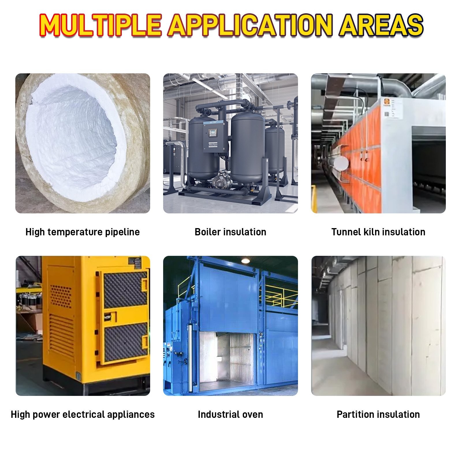 Long Service Life Ceramic Fiber for Industrial Duct Heat Insulation