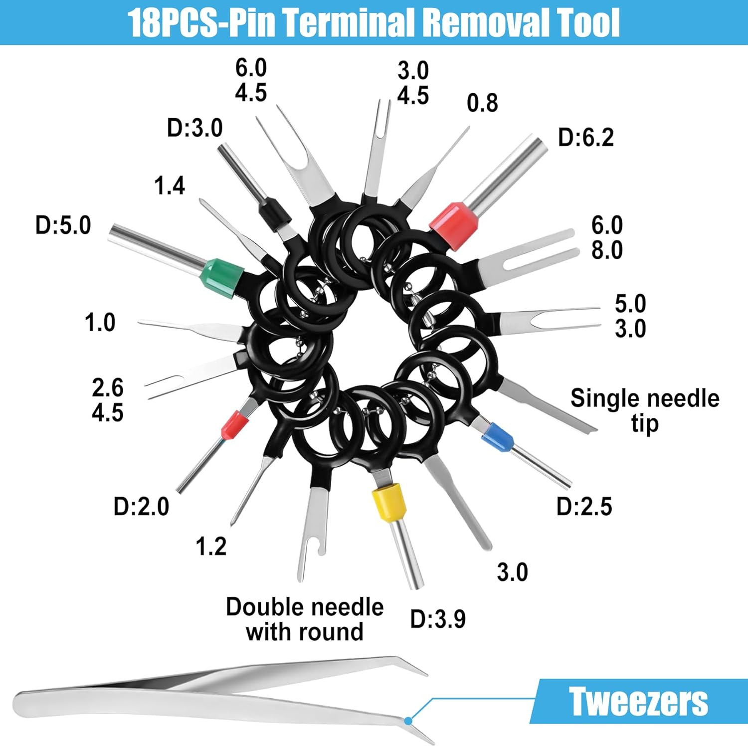 Connector Pins Kit 567Pcs 26 Types – 1/1.5/1.8/2.2/2.8/3.5Mm Automotive