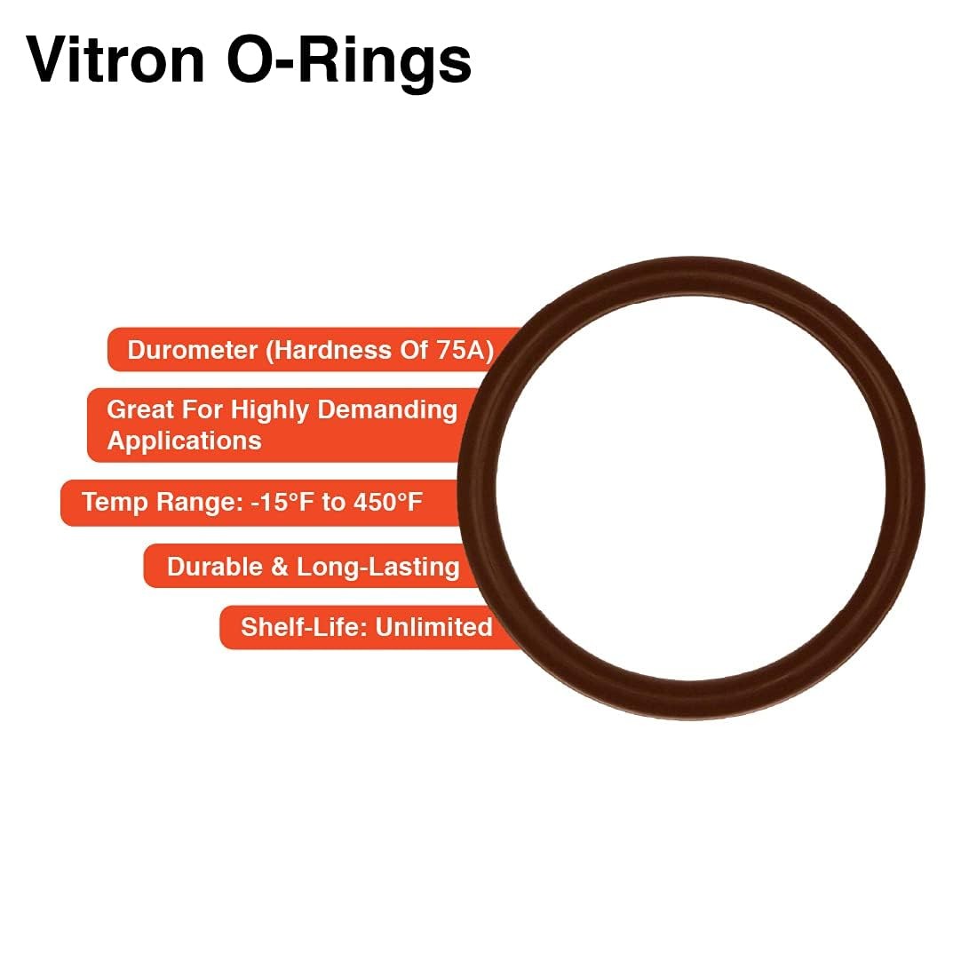 V90162 O-Ring FKM 90A Viton Rubber Seals (Pack of 25)