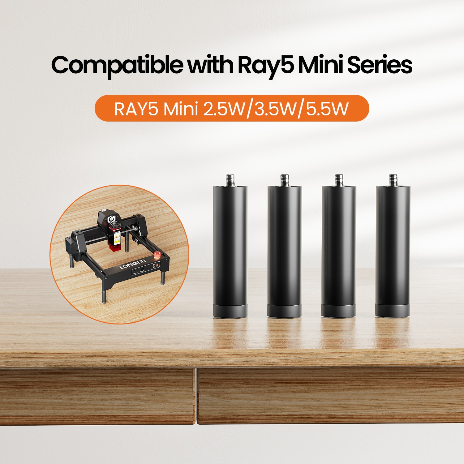 LONGER Ray5 Mini Laser Engraver Raised Support Feet
