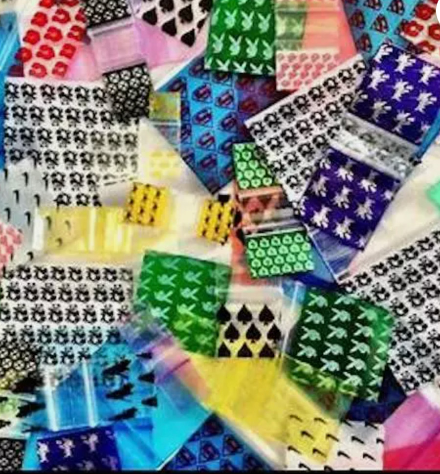 50,000 Apple Baggies 1”x1” Premium Random Mix, 5+ Styles, (50 packs of 1000)