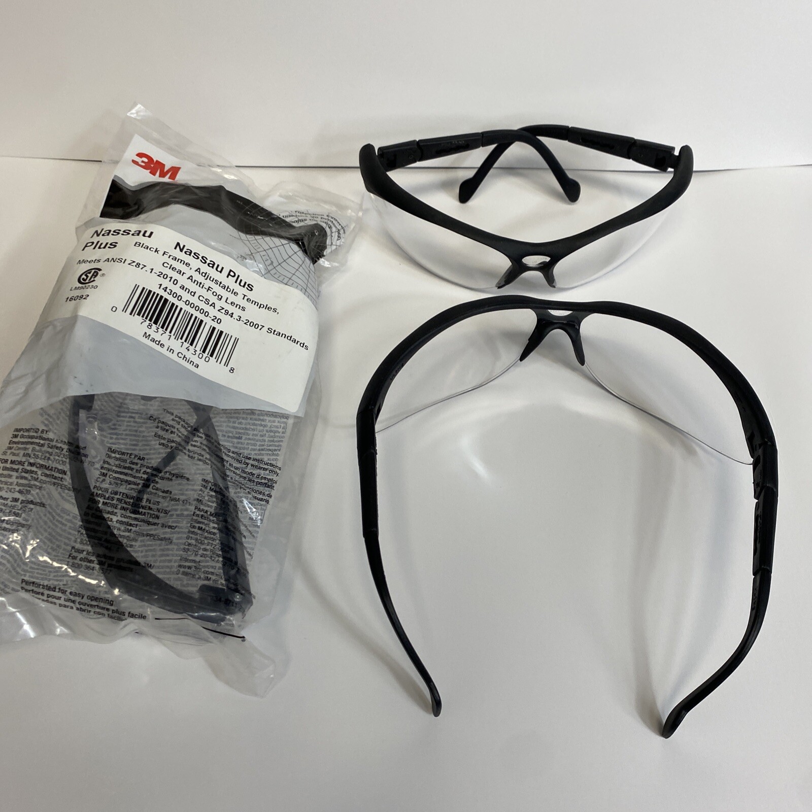 Protective Glasses Nassau Plus Anti-Fog Adjustable 3 Sets of Glasses