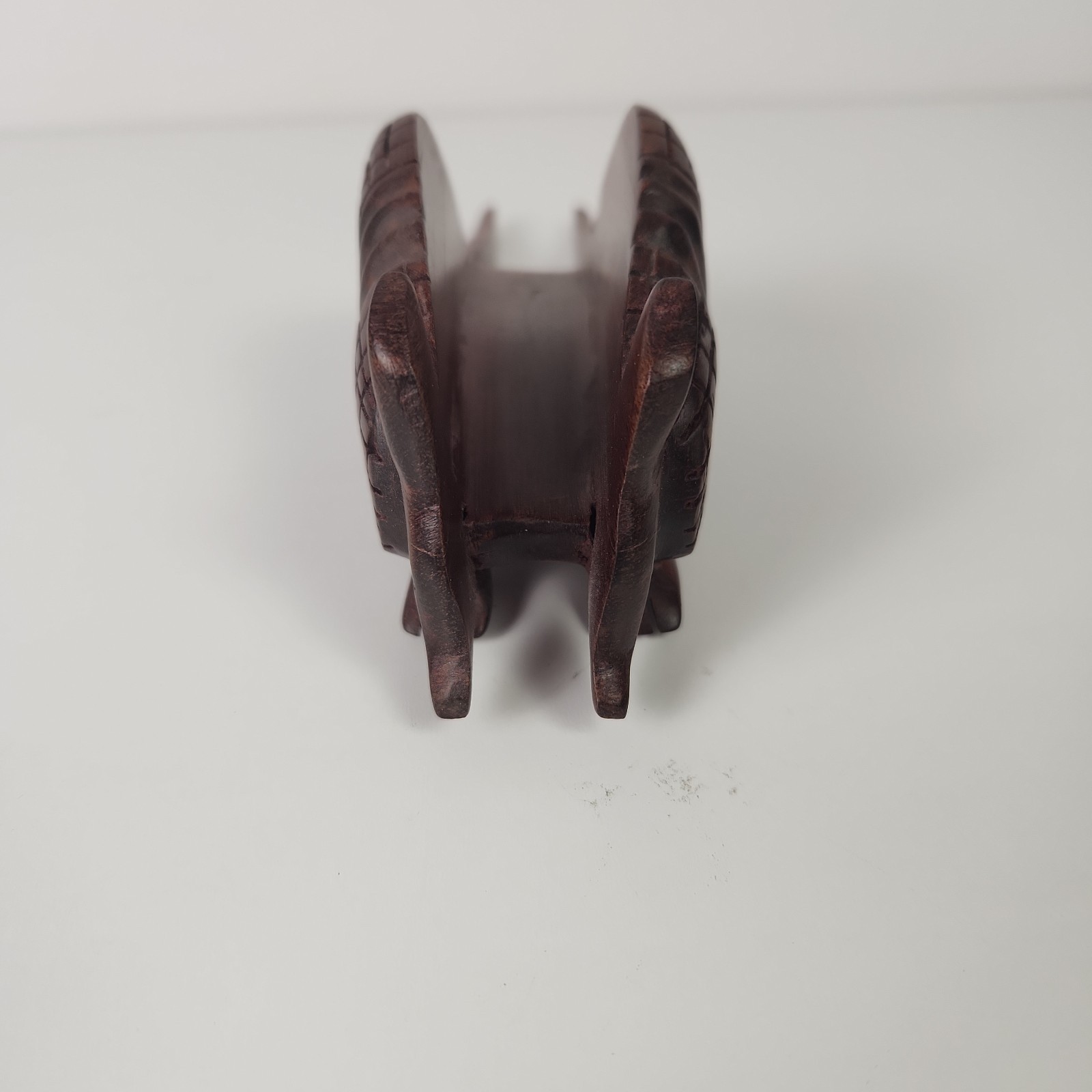 Ironwood Carved Armadillo Business Memo Note Card Holder Desktop Accessories
