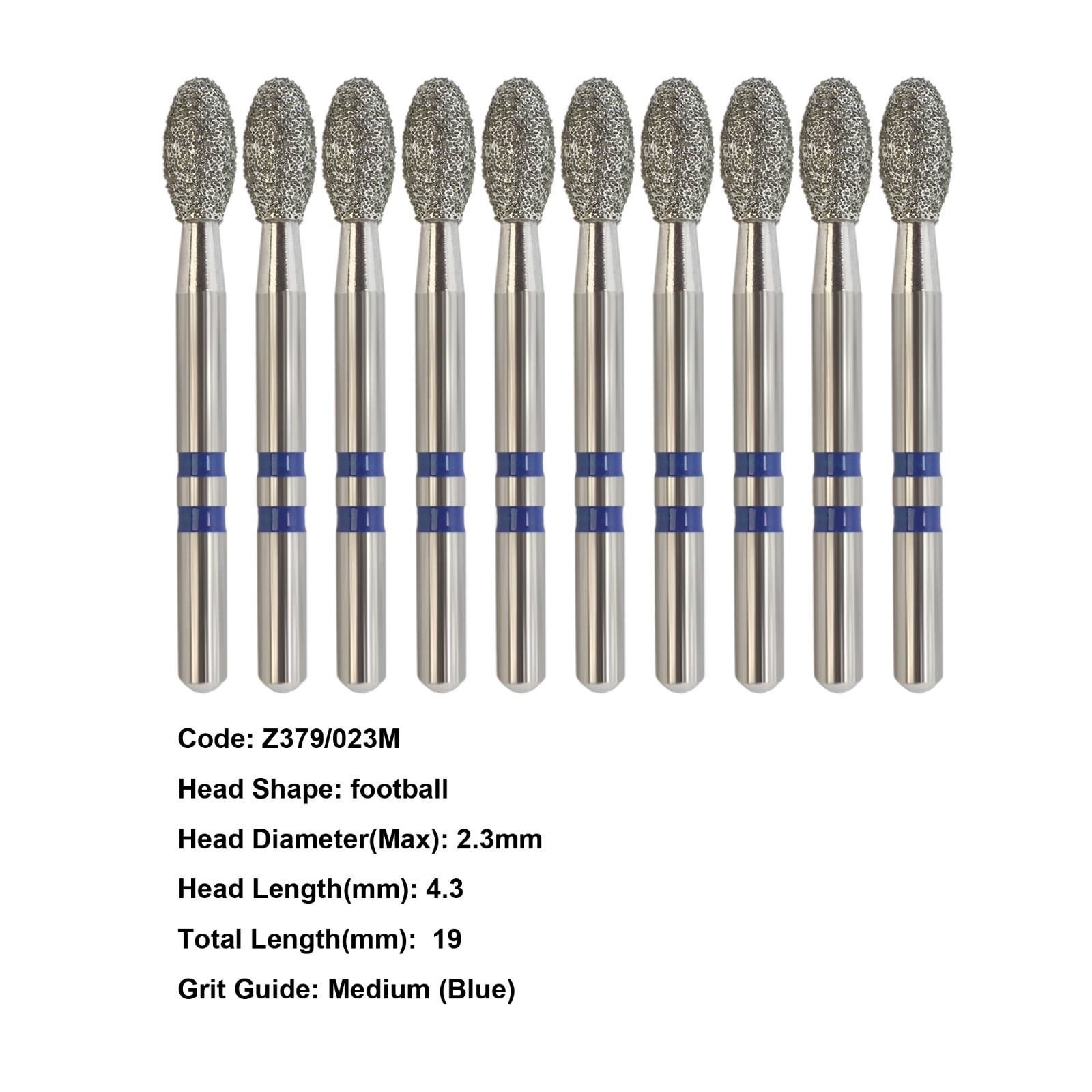 Zirconia Diamond Bur High Speed Bur FG Z368 Z856 Z850 Z881 Z379 Fine Medium Grit