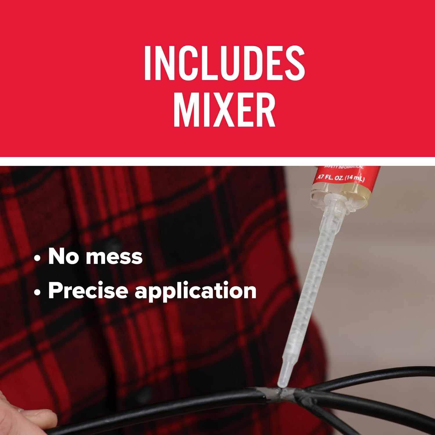 Clearweld 5 Minute Epoxy, Clear, 14Ml W/Static Mixer, (50114H)