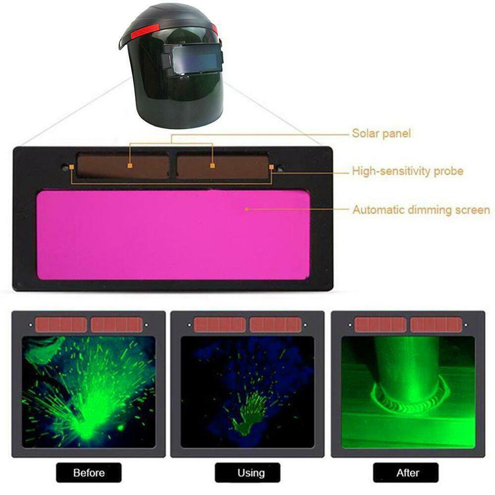 Auto Solar Darkening Welding Helmet Lens Goggles Helmet Automation Filter 108mm