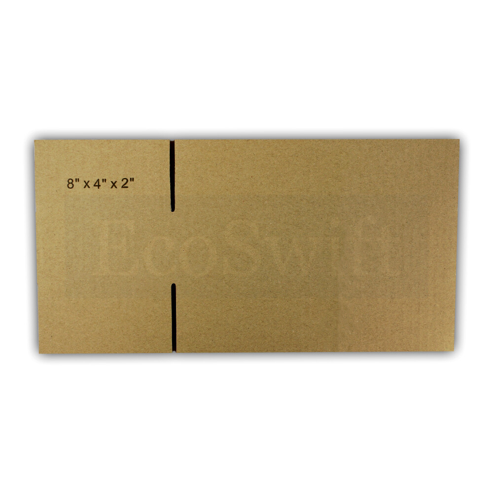 100 8x4x2 EcoSwift Cardboard Packing Moving Shipping Boxes Corrugated Box Carton